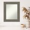 Amanti Art Non-Beveled Wood Wall Mirror, Fencepost Brown Frame